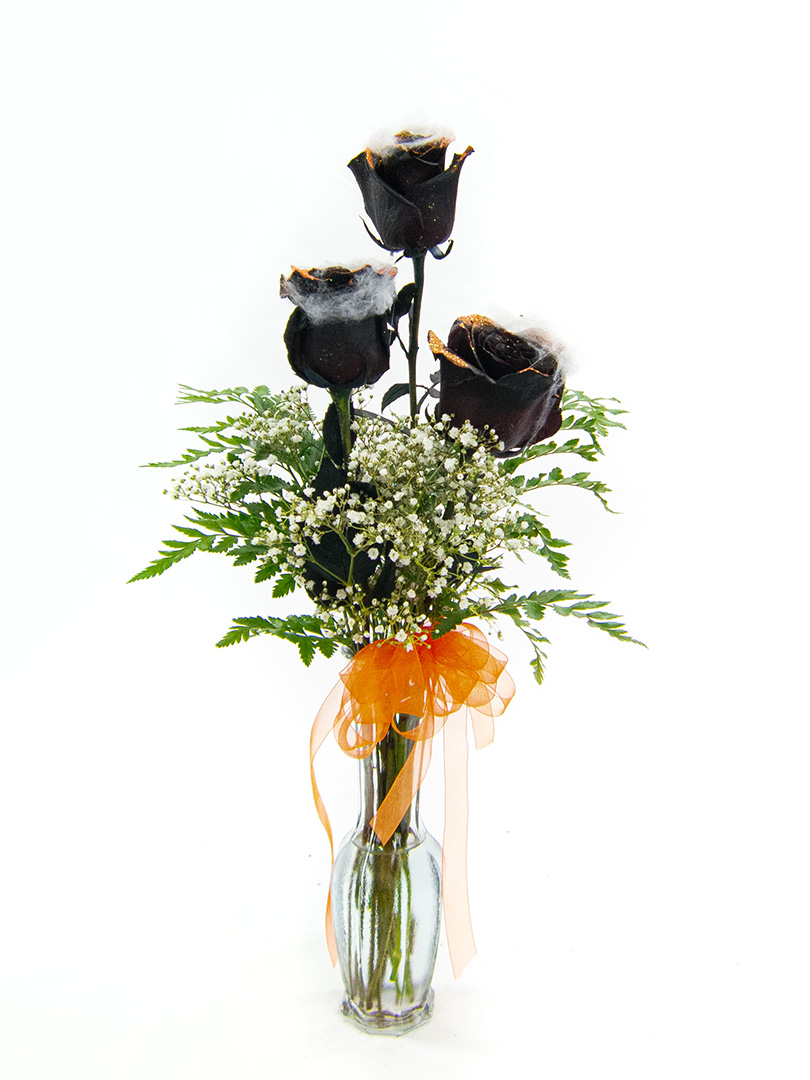 Halloween Rose Bud Va...